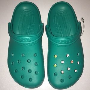 Dark turquoise crocs size 9 never worn